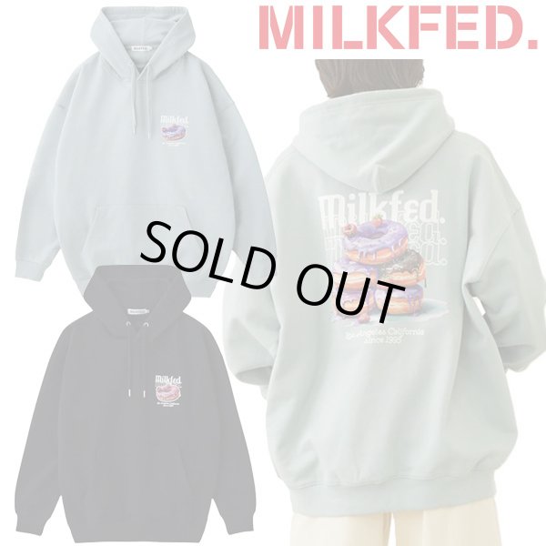 画像1: MILKFED ( ミルクフェド ) - DONUTS LOGO SWEAT HOODIE (1)