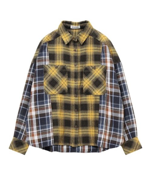 画像2: MILKFED ( ミルクフェド ) - WASHED PANEL SHIRT (2)