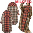 画像1: MILKFED ( ミルクフェド ) - WASHED PANEL SHIRT DRESS (1)