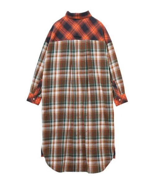 画像3: MILKFED ( ミルクフェド ) - WASHED PANEL SHIRT DRESS (3)