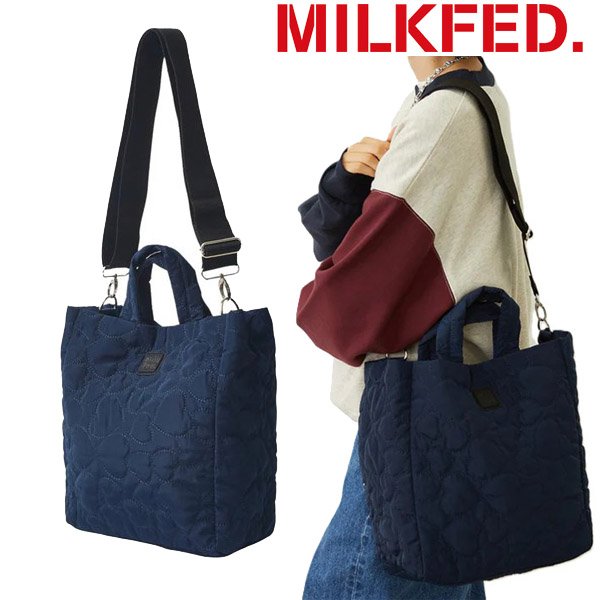 画像1: MILKFED ( ミルクフェド ) - HEART QUILTED BAG (1)