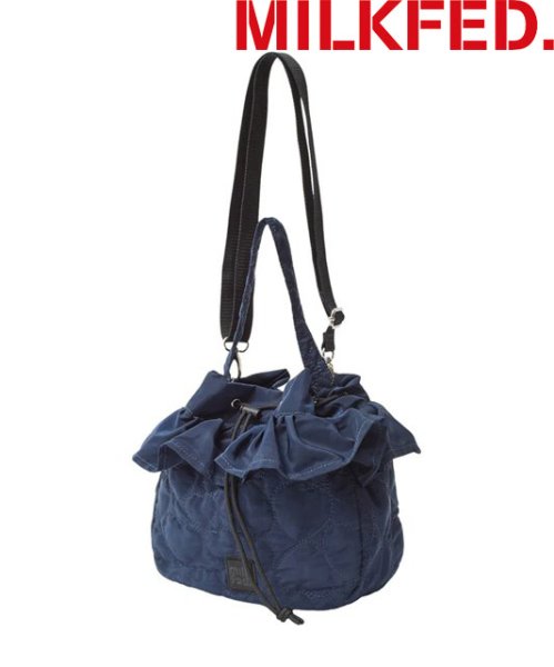 画像1: MILKFED ( ミルクフェド ) - HEART QUILTED DRAWSTRING BAG (1)