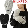 画像1: MILKFED ( ミルクフェド ) - HEART CABLE MITTENS (1)