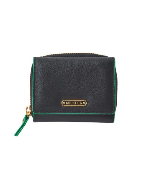 画像4: MILKFED ( ミルクフェド ) - LOGO TRIFOLD LEATHER WALLET (4)
