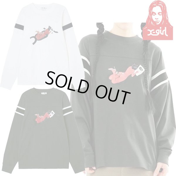 画像1: X-girl ( エックスガール ) - X-girl × T-REX FOOTBALL TEE (1)