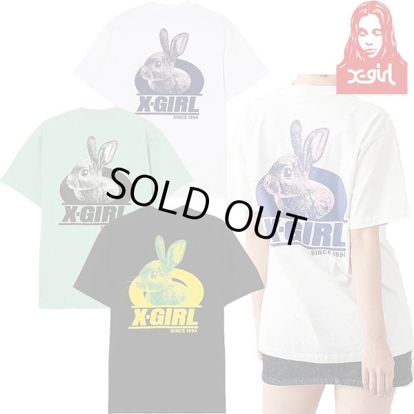 画像1: X-girl ( エックスガール ) - TWO TONE RABBIT S/S TEE (1)