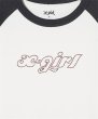 画像9: X-girl ( エックスガール ) - RHINESTONE CHUBBY LOGO S/S RAGLAN BABY TEE (9)