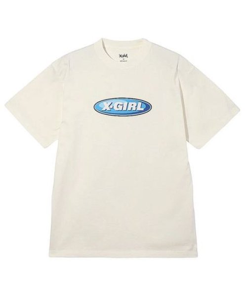 X-girl ( エックスガール ) - METALLIC OVAL LOGO S/S TEE