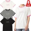 画像1: X-girl ( エックスガール ) - OUTLINE MILLS LOGO S/S RINGER TEE (1)