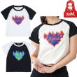 画像1: X-girl ( エックスガール ) - BURNING HEART RAGLAN S/S BABY TEE (1)