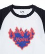 画像5: X-girl ( エックスガール ) - BURNING HEART RAGLAN S/S BABY TEE (5)