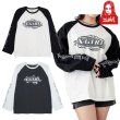 画像1: X-girl ( エックスガール ) - CURVED OVAL LOGO B/B BIG TEE (1)