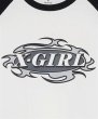 画像6: X-girl ( エックスガール ) - CURVED OVAL LOGO B/B BIG TEE (6)