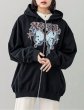 画像13: X-girl ( エックスガール ) - BUTTERFLY ZIP UP HOODIE (13)