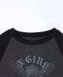 画像6: X-girl ( エックスガール ) - CROWN AND WINGS RAGLAN L/S BABY TEE (6)