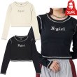 画像1: X-girl ( エックスガール ) - OLD ENGLISH L/S BABY TEE (1)