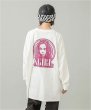 画像12: X-girl ( エックスガール ) - CIRCLE BACKGROUND FACE LOGO L/S BIG TEE DRESS (12)