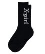 画像3: X-girl ( エックスガール ) - OLD ENGLISH LOGO RIB SOCKS (3)