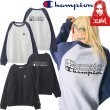 画像1: X-girl ( エックスガール ) - X-girl x Champion REVERSE WEAVE R RAGLAN SWEAT TOP (1)