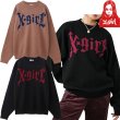 画像1: X-girl ( エックスガール ) - GOTHIC LOGO JACQUARD KNIT TOP (1)