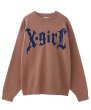 画像2: X-girl ( エックスガール ) - GOTHIC LOGO JACQUARD KNIT TOP (2)