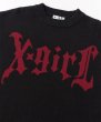 画像6: X-girl ( エックスガール ) - GOTHIC LOGO JACQUARD KNIT TOP (6)