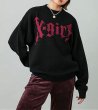 画像10: X-girl ( エックスガール ) - GOTHIC LOGO JACQUARD KNIT TOP (10)