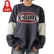 画像12: X-girl ( エックスガール ) - BICOLOR OVAL LOGO JACQUARD KNIT TOP (12)