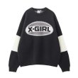 画像3: X-girl ( エックスガール ) - BICOLOR OVAL LOGO JACQUARD KNIT TOP (3)