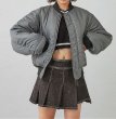 画像14: X-girl ( エックスガール ) - PANELED FUR REVERSIBLE MA-1 JACKET (14)