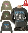 画像1: X-girl ( エックスガール ) - STAR AND FACE LOGO FADED L/S TEE (1)