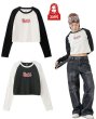 画像1: X-girl ( エックスガール ) - ROUGH MILLS LOGO RAGLAN L/S BABY TEE (1)