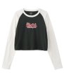 画像2: X-girl ( エックスガール ) - ROUGH MILLS LOGO RAGLAN L/S BABY TEE (2)