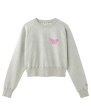 画像2: X-girl ( エックスガール ) - BUTTERFLY RAGLAN COMPACT SWEAT TOP (2)