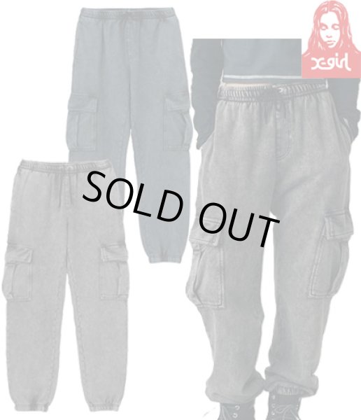 画像1: X-girl ( エックスガール ) - FADED CARGO SWEAT PANTS (1)