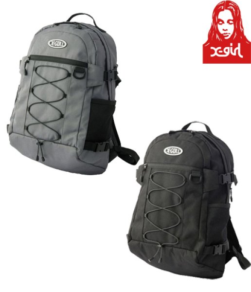 画像1: X-girl ( エックスガール ) - OVAL LOGO BUNGEE CORD BACKPACK (1)