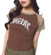 画像10: X-girl ( エックスガール ) - GRADATION GLITTER LOGO S/S RAGLAN BABY TEE (10)