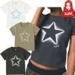 画像1: X-girl ( エックスガール ) - PIGMENT DISTRESSED CIRCLE LOGO S/S TEE (1)