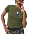 画像12: X-girl ( エックスガール ) - ANGEL FACE PATCH S/S BABY TEE (12)