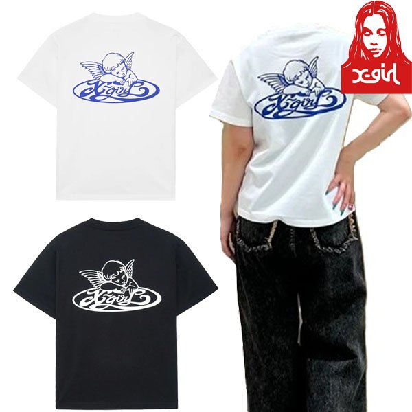 画像1: X-girl ( エックスガール ) - ANGEL LOGO S/S TEE (1)