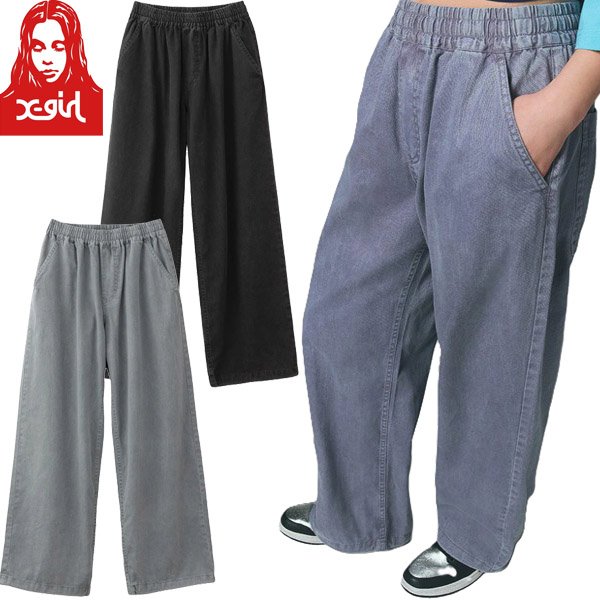 画像1: X-girl ( エックスガール ) - FADED FACE EASY PANTS (1)