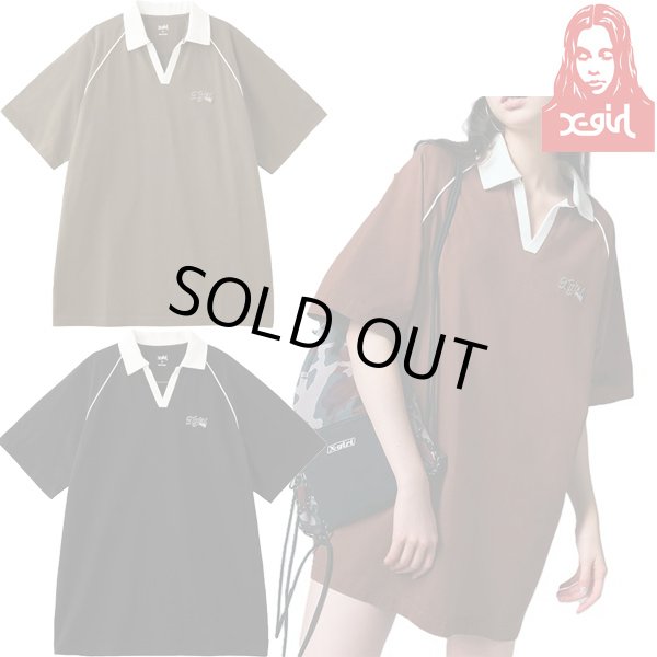 画像1: X-girl ( エックスガール ) - OLD CURSIVE LOGO TEE DRESS (1)