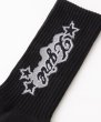 画像6: X-girl ( エックスガール ) - FLYING STARS LOGO RIB SOCKS (6)