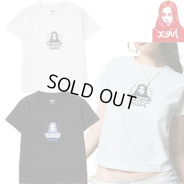 画像1: X-girl ( エックスガール ) - STAR AND FACE S/S BABY TEE (1)