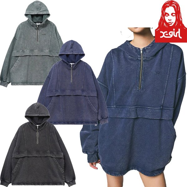 画像1: ※予約開始※　X-girl ( エックスガール ) - FADED SWEAT ANORAK PARKA (1)