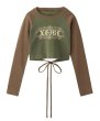 画像2: ※予約開始※　X-girl ( エックスガール ) - FADED TRIBAL LOGO RAGLAN L/S BABY TEE (2)
