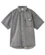 画像3: X-girl ( エックスガール ) - FACE LABEL LIGHT DENIM S/S SHIRT (3)