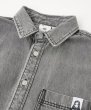 画像5: X-girl ( エックスガール ) - FACE LABEL LIGHT DENIM S/S SHIRT (5)