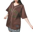 画像13: X-girl ( エックスガール ) - OLD ENGLISH LOGO BASEBALL SHIRT (13)