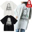画像1: X-girl ( エックスガール ) - COLLAGE CAMO FACE S/S BIG TEE DRESS (1)